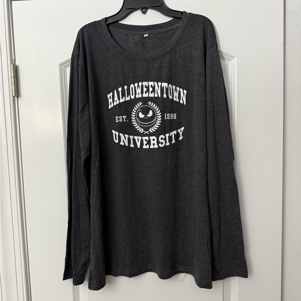 Nightmare Before Christmas Halloweentown University long sleeve tee NWT - Picture 1 of 6